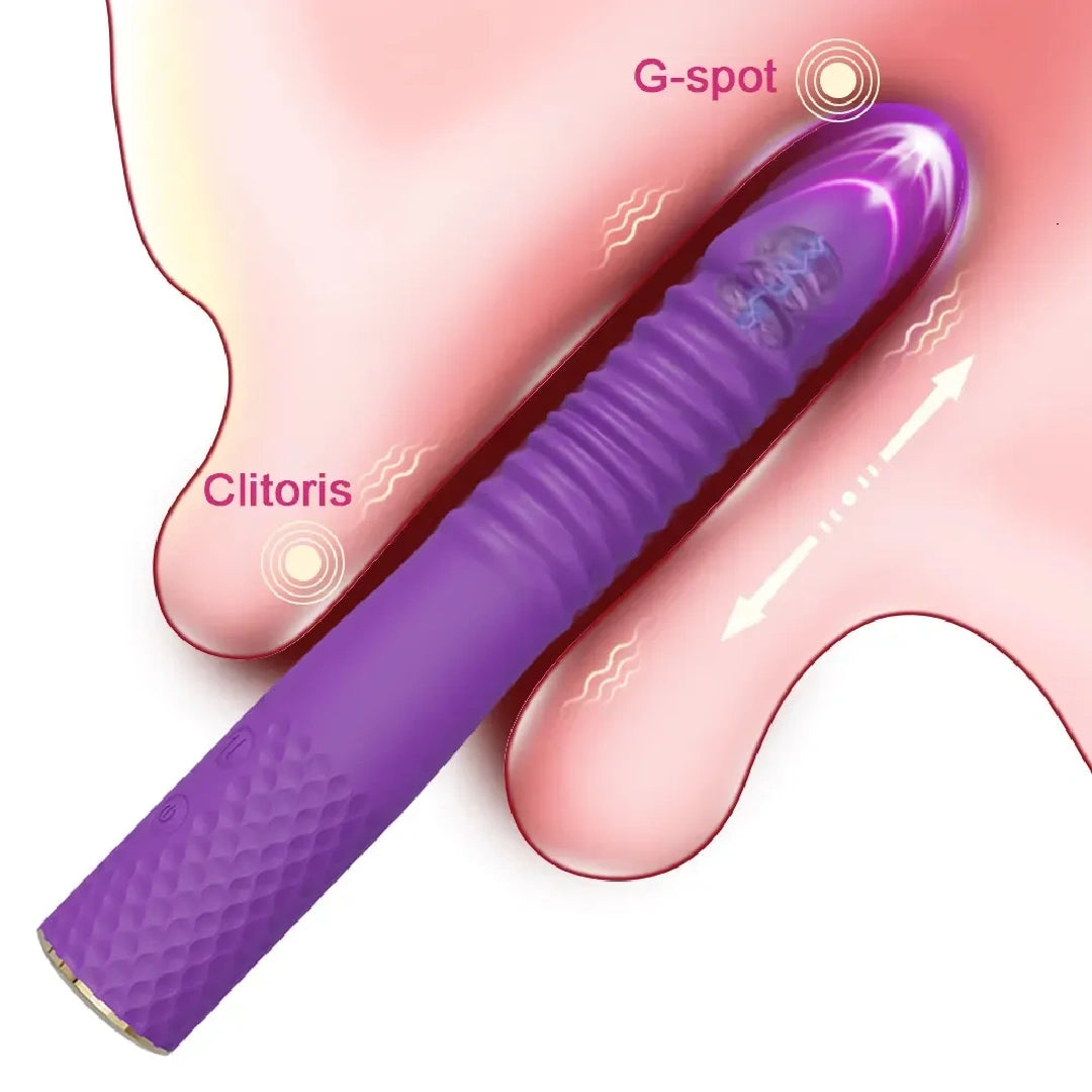 Automatic Telescopic Thrusting Dildo Vibrator | G-Spot Massager