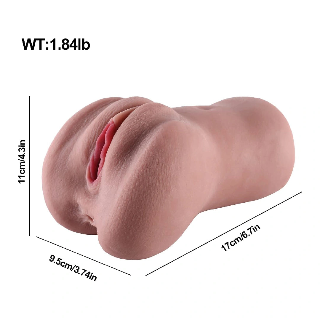 3D Realistic Pocket Pussy 2-in-1 Male Masturbator