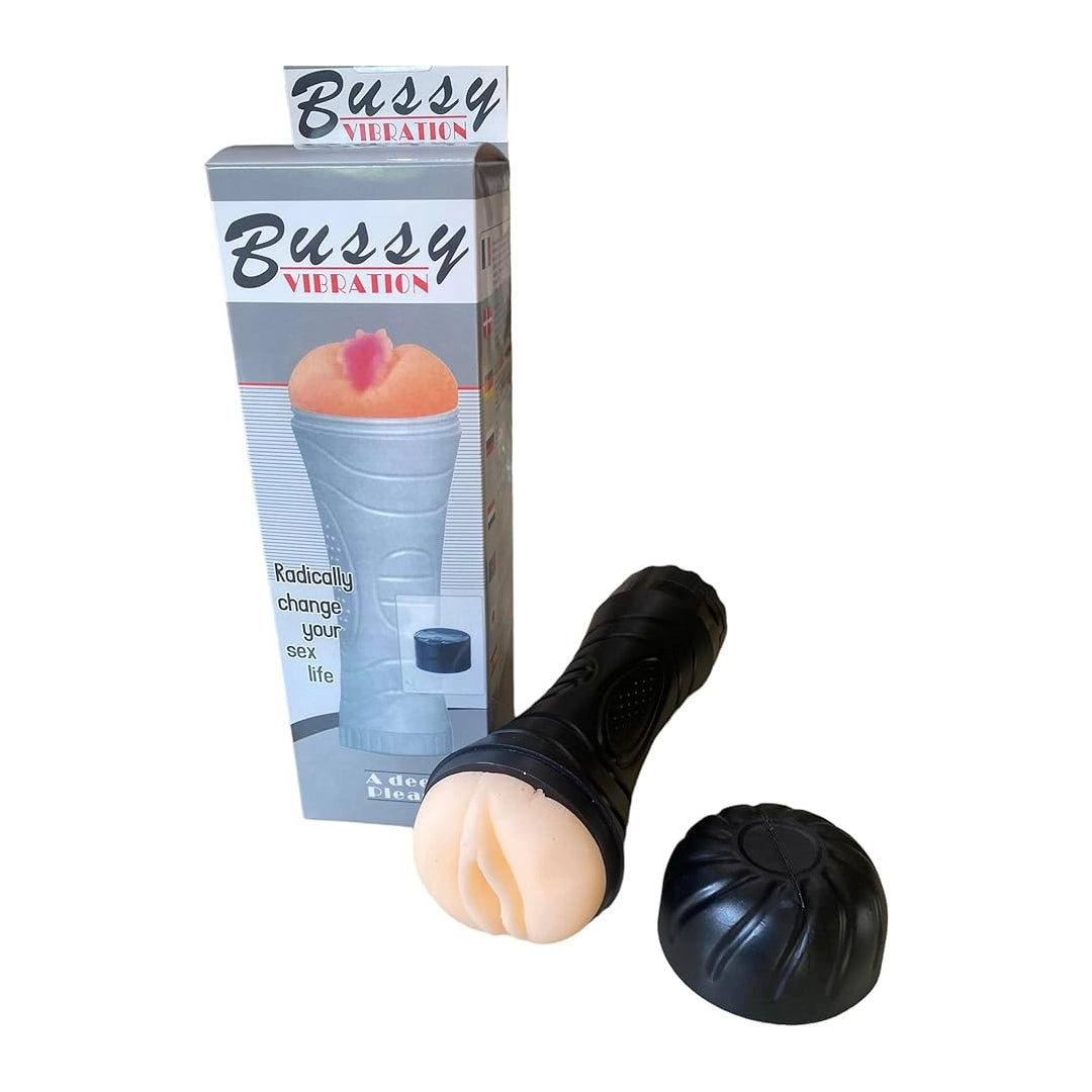 Bussy Vibration Cup for Men | Realistic Pussy Cup - Pocket Stroker