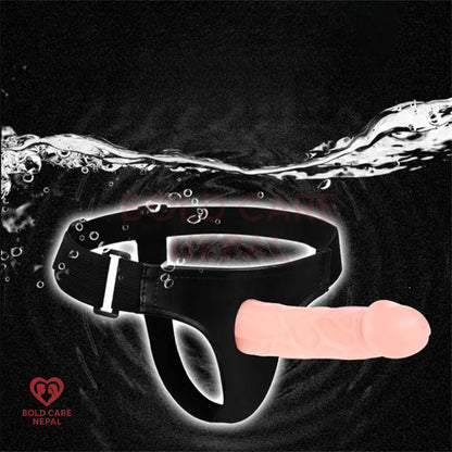Hollow Strap-On Dildo with Adjustable Harness