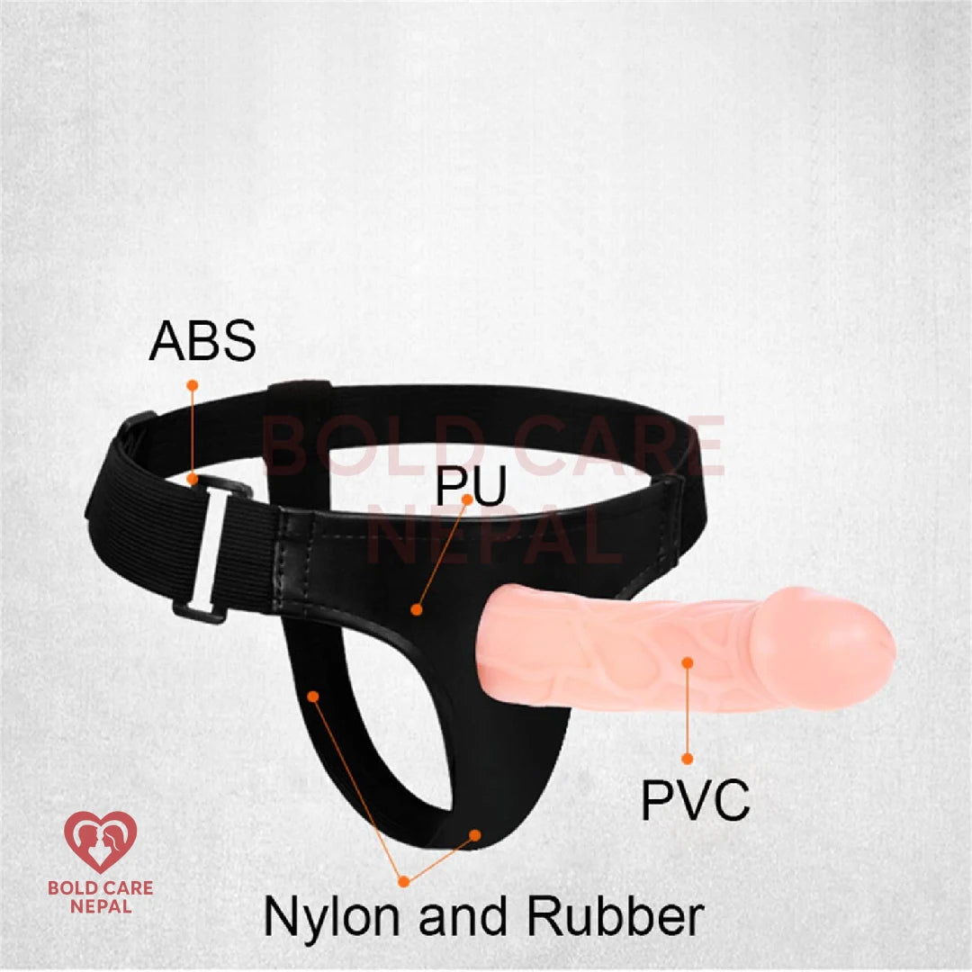 Hollow Strap-On Dildo with Adjustable Harness