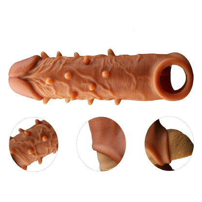 Penis Sleeve Extender | Dotted & Ribbed Reusable Condom