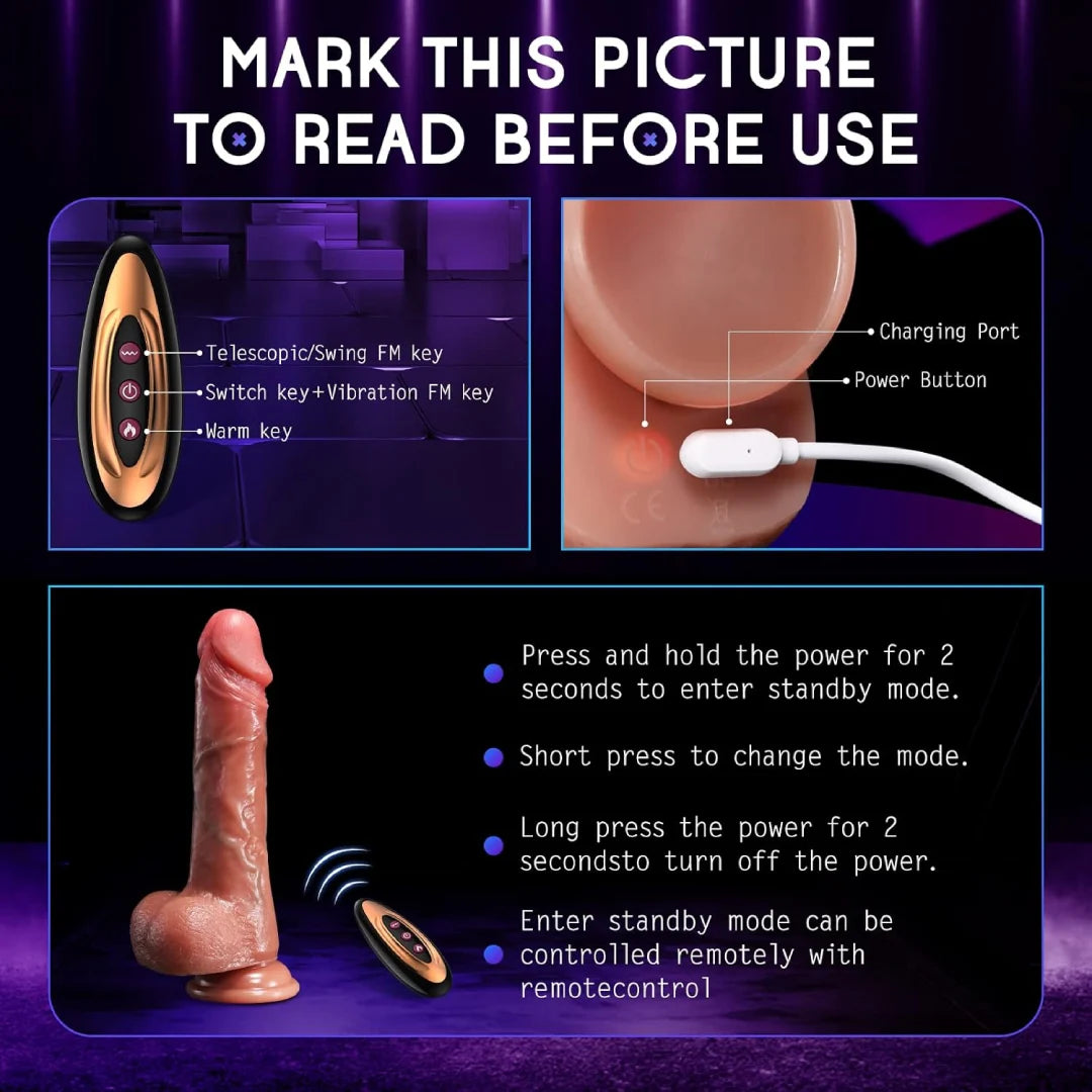 Realistic Silicone Dildo Vibrator for Women