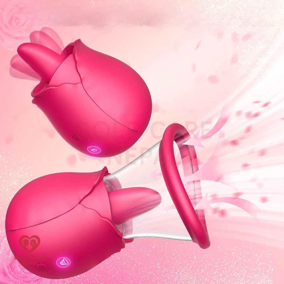 Rose Tongue Licking Vibrator with Suction Cup